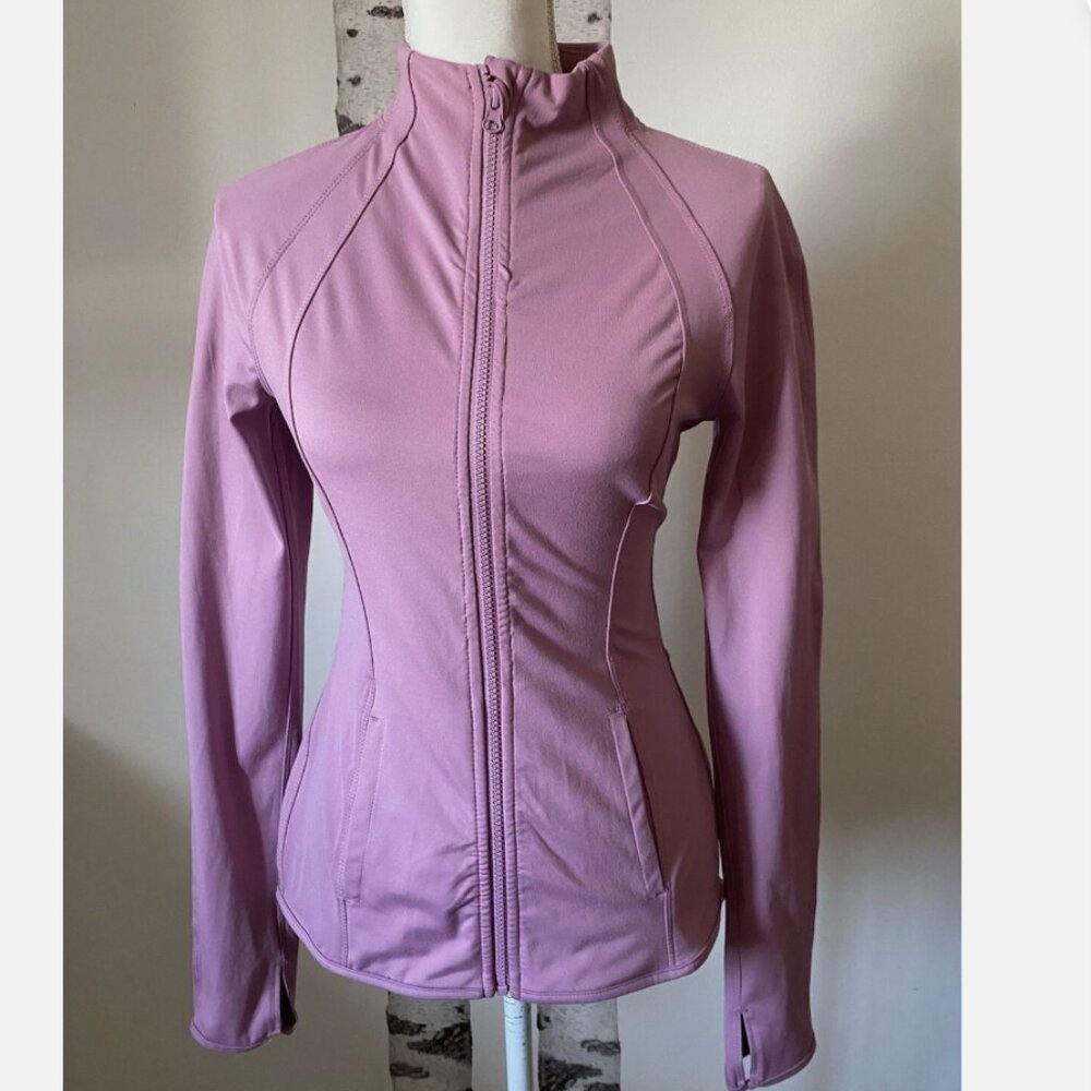 🏋Yogalicious Womens Ultra Soft Lightweight Full Zip With Pockets -Purple(NWT)🏋